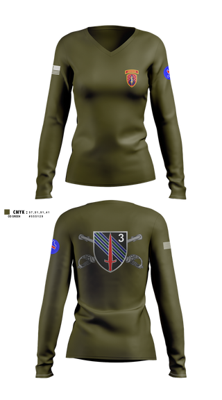 Womens Long Sleeve Vneck Shirt, 5th SFAB, Army, Teamtime, Team time, sublimation, custom sports apparel, team uniforms, spirit wear, spiritwear, sports uniforms, custom shirts, team store, custom team store, fundraiser sports, apparel fundraiser