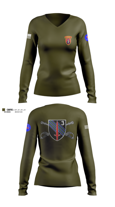 5th SFAB, USARPAC Women's Long Sleeve V-neck Shirt - 23
