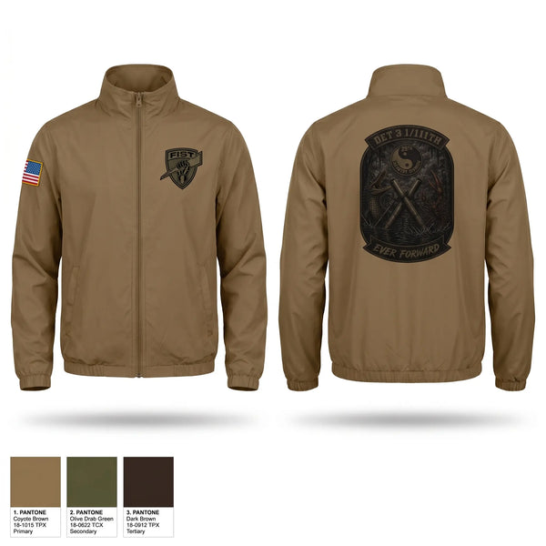 Windbreaker, DET 3 HHB 1-111th FA, National Guard, Teamtime, Team time, sublimation, custom sports apparel, team uniforms, spirit wear, spiritwear, sports uniforms, custom shirts, team store, custom team store, fundraiser sports, apparel fundraiser
