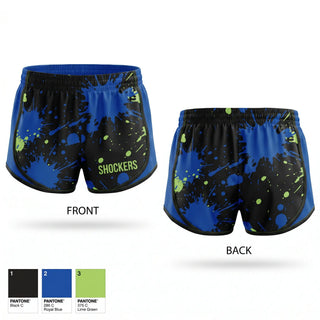Womens Shorts, SHOCKERS, Softball, Teamtime, Team time, sublimation, custom sports apparel, team uniforms, spirit wear, spiritwear, sports uniforms, custom shirts, team store, custom team store, fundraiser sports, apparel fundraiser