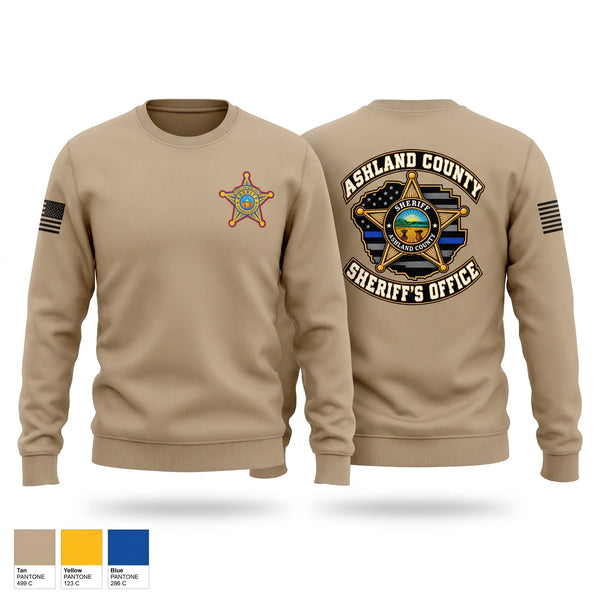 Crew Neck Sweatshirt, Ashland County Sheriff Office, Police, Teamtime, Team time, sublimation, custom sports apparel, team uniforms, spirit wear, spiritwear, sports uniforms, custom shirts, team store, custom team store, fundraiser sports, apparel fundraiser