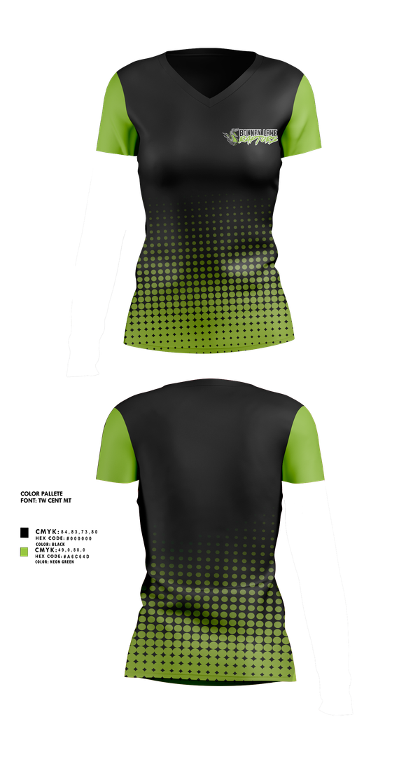 Womens Short Sleeve Vneck Shirt, Raptors Youth Sports, , Teamtime, Team time, sublimation, custom sports apparel, team uniforms, spirit wear, spiritwear, sports uniforms, custom shirts, team store, custom team store, fundraiser sports, apparel fundraiser