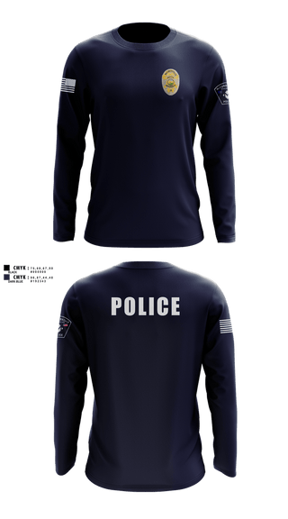 Long Sleeve Performance Shirt, McCordsville Police Department, Police, Teamtime, Team time, sublimation, custom sports apparel, team uniforms, spirit wear, spiritwear, sports uniforms, custom shirts, team store, custom team store, fundraiser sports, apparel fundraiser