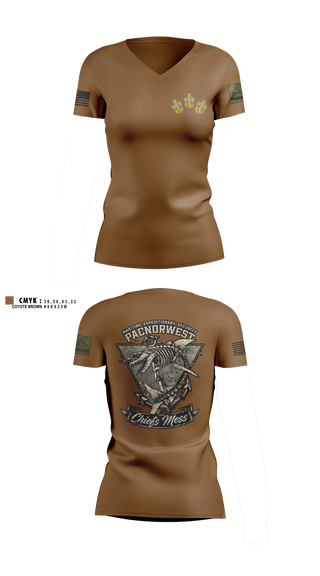 Womens Short Sleeve Vneck Shirt, MES PACNORWEST HVU  Chiefs Mess, Navy, Teamtime, Team time, sublimation, custom sports apparel, team uniforms, spirit wear, spiritwear, sports uniforms, custom shirts, team store, custom team store, fundraiser sports, apparel fundraiser