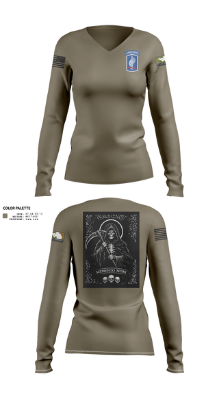 Womens Long Sleeve Vneck Shirt, Reapers, Army, Teamtime, Team time, sublimation, custom sports apparel, team uniforms, spirit wear, spiritwear, sports uniforms, custom shirts, team store, custom team store, fundraiser sports, apparel fundraiser