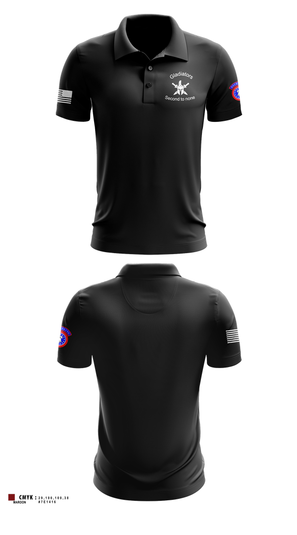Short Sleeve Performance Polo, 2ND MRBN, Army, Teamtime, Team time, sublimation, custom sports apparel, team uniforms, spirit wear, spiritwear, sports uniforms, custom shirts, team store, custom team store, fundraiser sports, apparel fundraiser