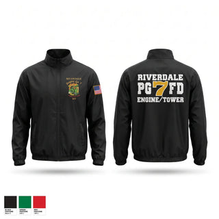 Windbreaker, RIVERDALE FIRE DEPARTMENT, Fire Department, Teamtime, Team time, sublimation, custom sports apparel, team uniforms, spirit wear, spiritwear, sports uniforms, custom shirts, team store, custom team store, fundraiser sports, apparel fundraiser