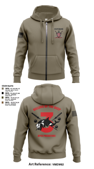 Zip Hoodie, UUVRON THREE FCPOA, Navy, Teamtime, Team time, sublimation, custom sports apparel, team uniforms, spirit wear, spiritwear, sports uniforms, custom shirts, team store, custom team store, fundraiser sports, apparel fundraiser