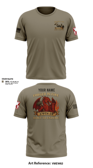 Short Sleeve Performance Shirt, 279TH Engineer Detachment, Army, Teamtime, Team time, sublimation, custom sports apparel, team uniforms, spirit wear, spiritwear, sports uniforms, custom shirts, team store, custom team store, fundraiser sports, apparel fundraiser