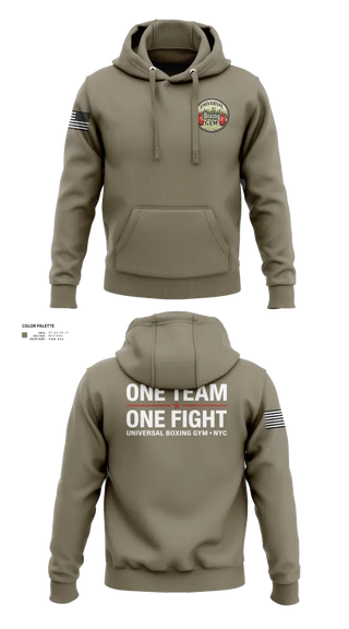 Hoodie, Universal Boxing Gym, National Guard, Teamtime, Team time, sublimation, custom sports apparel, team uniforms, spirit wear, spiritwear, sports uniforms, custom shirts, team store, custom team store, fundraiser sports, apparel fundraiser