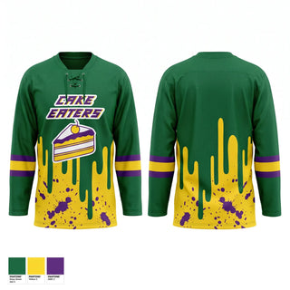 Hockey Jersey, Cake Eaters, Ice Hockey, Teamtime, Team time, sublimation, custom sports apparel, team uniforms, spirit wear, spiritwear, sports uniforms, custom shirts, team store, custom team store, fundraiser sports, apparel fundraiser