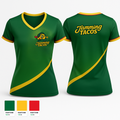 Jamming Tacos 24022606 Women's Short Sleeve V-neck Shirt - 2
