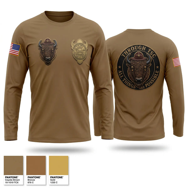 Long Sleeve Performance Shirt, Camp Edwards Training Site, National Guard, Teamtime, Team time, sublimation, custom sports apparel, team uniforms, spirit wear, spiritwear, sports uniforms, custom shirts, team store, custom team store, fundraiser sports, apparel fundraiser
