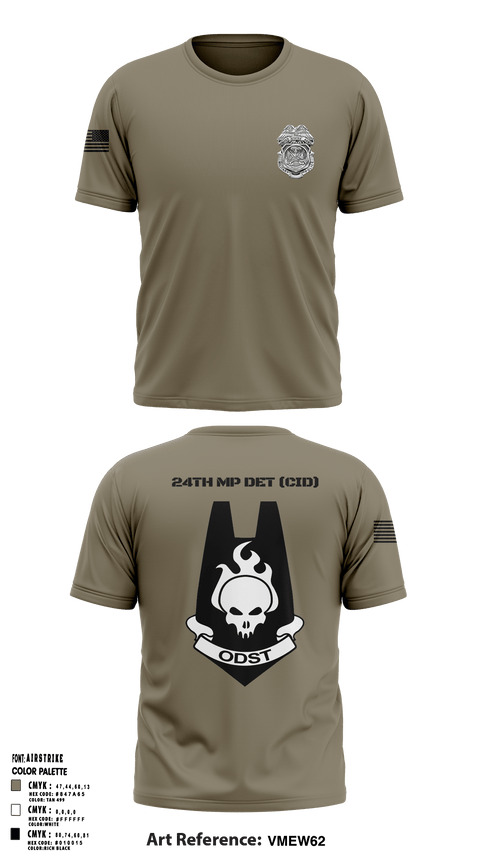 Short Sleeve Performance Shirt, 24th MP DET CID, Army, Teamtime, Team time, sublimation, custom sports apparel, team uniforms, spirit wear, spiritwear, sports uniforms, custom shirts, team store, custom team store, fundraiser sports, apparel fundraiser