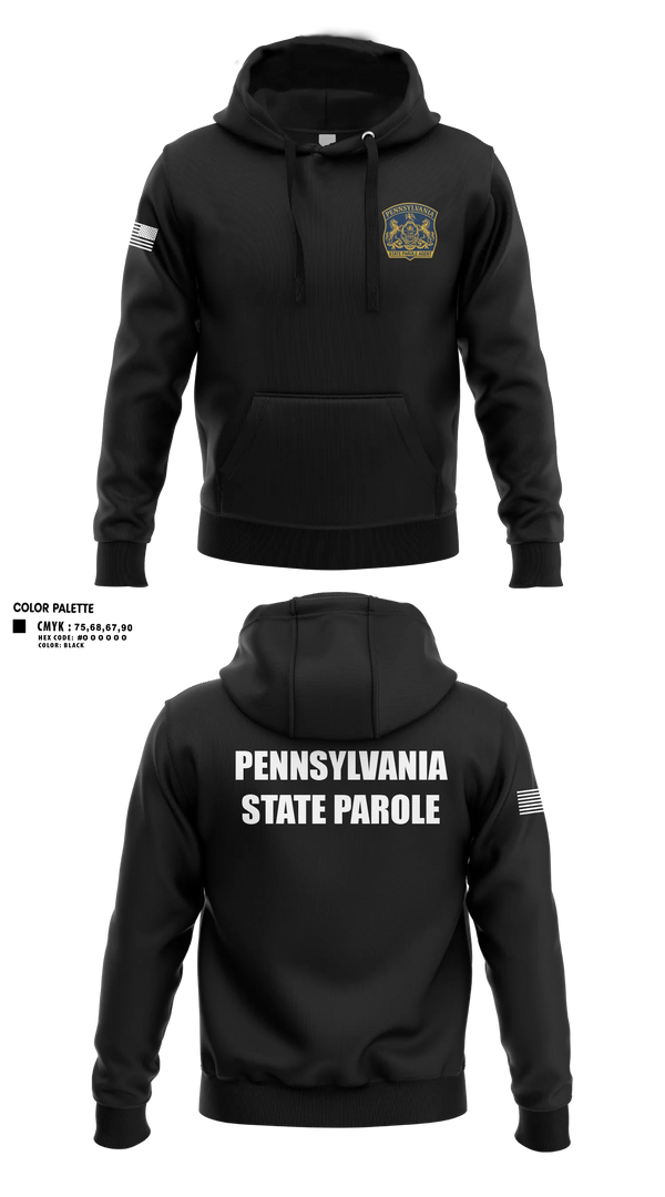 Hoodie, Pennsylvania State Parole, Police, Teamtime, Team time, sublimation, custom sports apparel, team uniforms, spirit wear, spiritwear, sports uniforms, custom shirts, team store, custom team store, fundraiser sports, apparel fundraiser