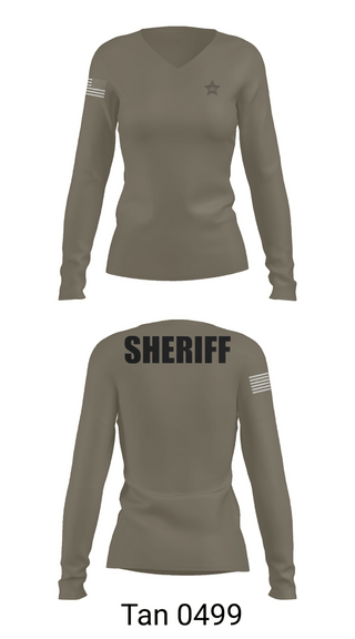 Womens Long Sleeve Vneck Shirt, Hernando County Sheriffs OfficeHernando County Sheriffs Office, Police, Teamtime, Team time, sublimation, custom sports apparel, team uniforms, spirit wear, spiritwear, sports uniforms, custom shirts, team store, custom team store, fundraiser sports, apparel fundraiser