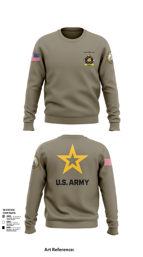 Crew Neck Sweatshirt, University of Toledo Army Marksmanship Unit, Army, Teamtime, Team time, sublimation, custom sports apparel, team uniforms, spirit wear, spiritwear, sports uniforms, custom shirts, team store, custom team store, fundraiser sports, apparel fundraiser