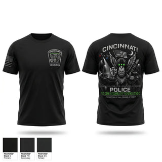 Old School Cotton Feel Shirt, Cincinnati Police Night Shift, Police, Teamtime, Team time, sublimation, custom sports apparel, team uniforms, spirit wear, spiritwear, sports uniforms, custom shirts, team store, custom team store, fundraiser sports, apparel fundraiser