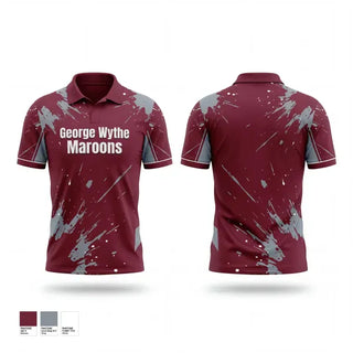 Short Sleeve Performance Polo, George Wythe Maroons, Men's Basketball, Teamtime, Team time, sublimation, custom sports apparel, team uniforms, spirit wear, spiritwear, sports uniforms, custom shirts, team store, custom team store, fundraiser sports, apparel fundraiser