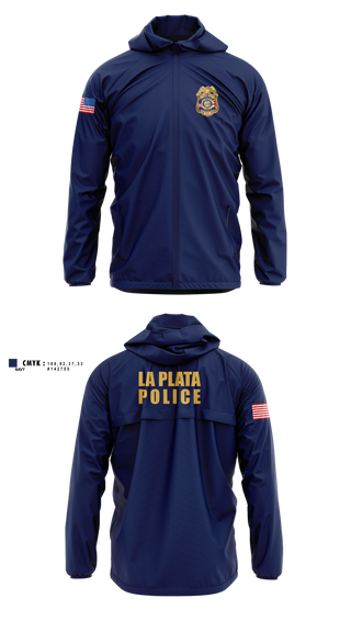 Windbreaker, La Plata Police Department, Police, Teamtime, Team time, sublimation, custom sports apparel, team uniforms, spirit wear, spiritwear, sports uniforms, custom shirts, team store, custom team store, fundraiser sports, apparel fundraiser