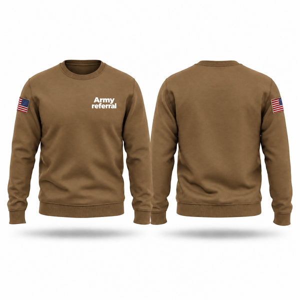 Crew Neck Sweatshirt, Army referral, Air Force, Teamtime, Team time, sublimation, custom sports apparel, team uniforms, spirit wear, spiritwear, sports uniforms, custom shirts, team store, custom team store, fundraiser sports, apparel fundraiser
