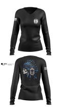 Fairchild AFB Chiefs 84120345 Women's Long Sleeve V-neck Shirt - 3