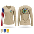 Beachmaster Unit Two 4943147 Women's Long Sleeve V-neck Shirt - 1
