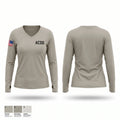 ACSO Women's Long Sleeve V-neck Shirt - 1