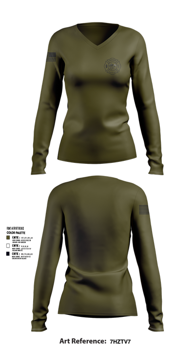 Camden Photo Unit 11027372 Women's Long Sleeve V-neck Shirt - 106