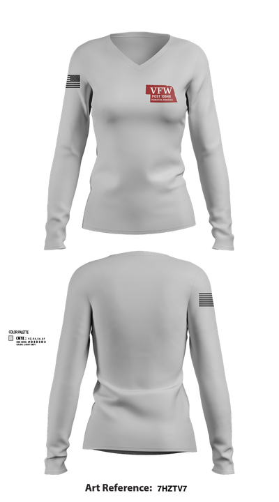 VFW Post 10648 14748257 Women's Long Sleeve V-neck Shirt - 110