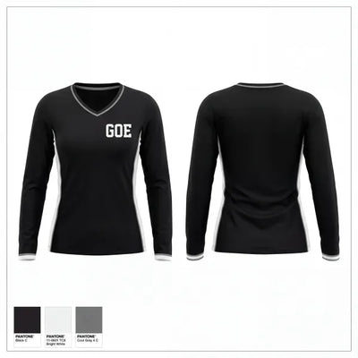 GOE 15906188 Women's Long Sleeve V-neck Shirt - 1