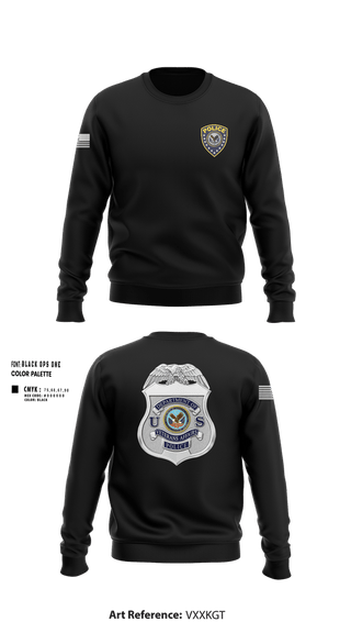 Crew Neck Sweatshirt, Veterans Affairs Police, Police, Teamtime, Team time, sublimation, custom sports apparel, team uniforms, spirit wear, spiritwear, sports uniforms, custom shirts, team store, custom team store, fundraiser sports, apparel fundraiser