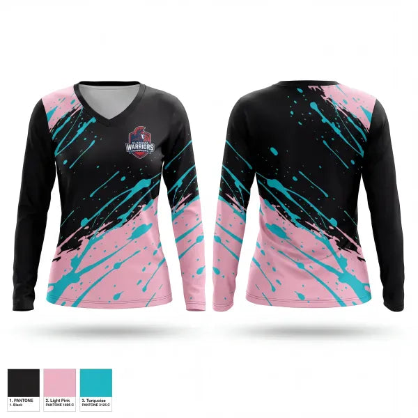 Womens Long Sleeve Vneck Shirt, Alabama Warriors, Men's Basketball, Teamtime, Team time, sublimation, custom sports apparel, team uniforms, spirit wear, spiritwear, sports uniforms, custom shirts, team store, custom team store, fundraiser sports, apparel fundraiser