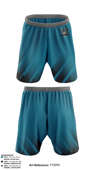 Titan Strikers FC 22139640 Athletic Shorts With Pockets - 1
