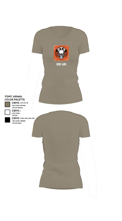 509 LRS 93117576 Women's Short Sleeve V-neck Shirt - 64