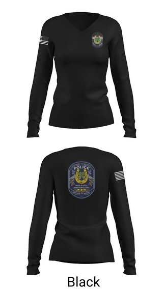 Womens Long Sleeve Vneck Shirt, Non Fatal Shooting Unit, Police, Teamtime, Team time, sublimation, custom sports apparel, team uniforms, spirit wear, spiritwear, sports uniforms, custom shirts, team store, custom team store, fundraiser sports, apparel fundraiser