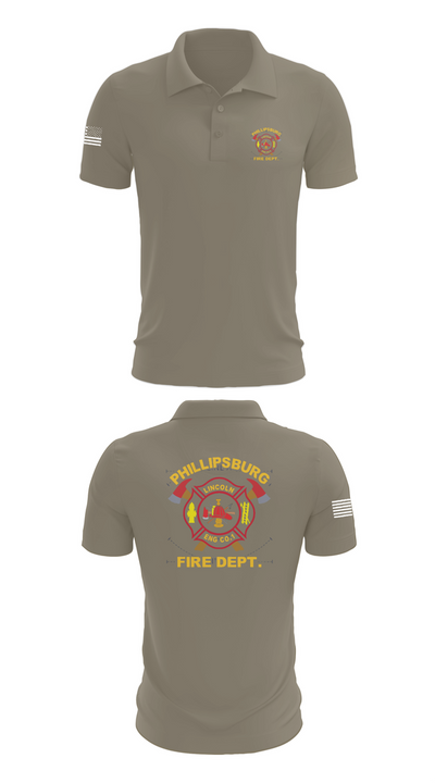 PHILLIPSBURG FIRE DEPARTMENT 39354124 Short Sleeve Performance Polo - 67