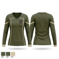 Clarksville pirates Women's Long Sleeve V-neck Shirt - 1