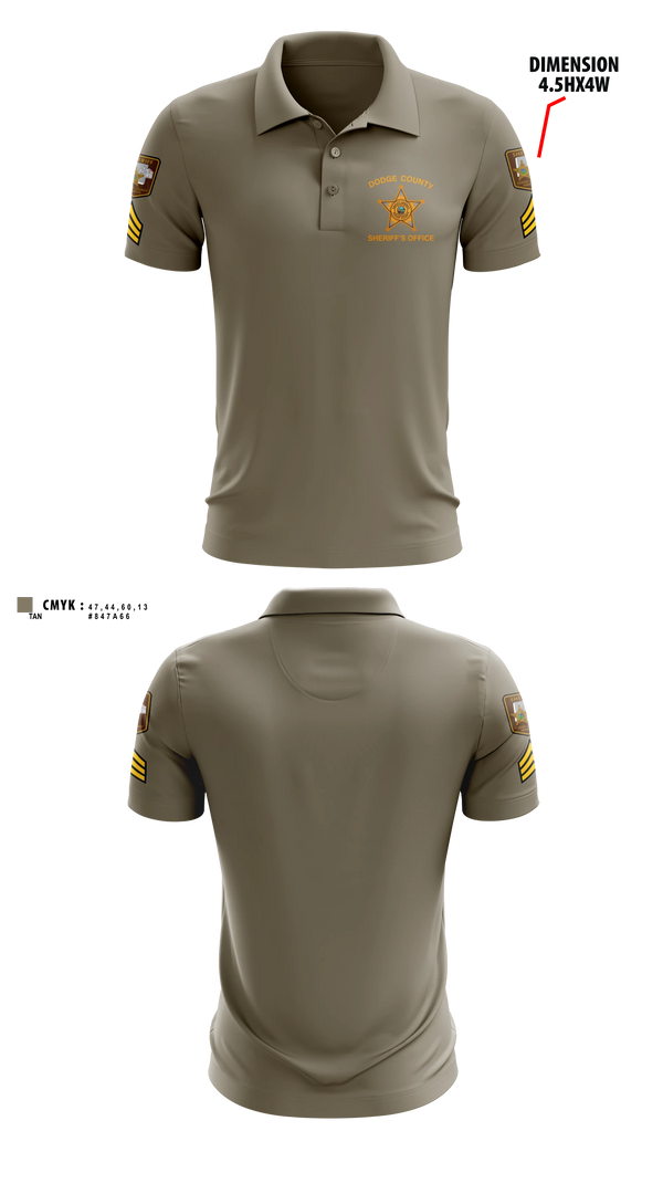 Short Sleeve Performance Polo, Dodge County Sheriff's Office, Police, Teamtime, Team time, sublimation, custom sports apparel, team uniforms, spirit wear, spiritwear, sports uniforms, custom shirts, team store, custom team store, fundraiser sports, apparel fundraiser