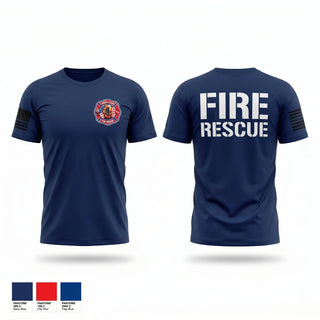 Old School Cotton Feel Shirt, Lawrence-Allison Fire Protection District, Fire Department, Teamtime, Team time, sublimation, custom sports apparel, team uniforms, spirit wear, spiritwear, sports uniforms, custom shirts, team store, custom team store, fundraiser sports, apparel fundraiser