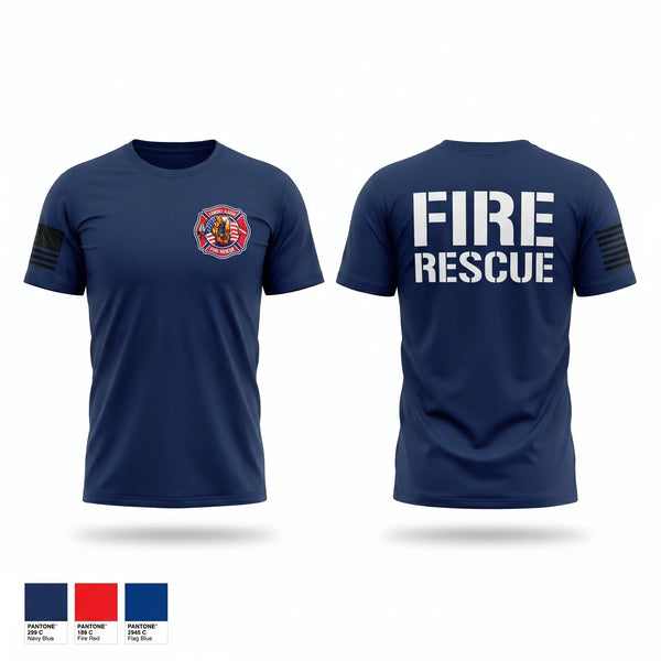 Old School Cotton Feel Shirt, Lawrence-Allison Fire Protection District, Fire Department, Teamtime, Team time, sublimation, custom sports apparel, team uniforms, spirit wear, spiritwear, sports uniforms, custom shirts, team store, custom team store, fundraiser sports, apparel fundraiser