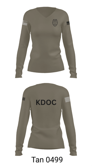 Womens Long Sleeve Vneck Shirt, KDOC, Police, Teamtime, Team time, sublimation, custom sports apparel, team uniforms, spirit wear, spiritwear, sports uniforms, custom shirts, team store, custom team store, fundraiser sports, apparel fundraiser