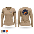 2027 international live fire seminar Women's Long Sleeve V-neck Shirt - 1