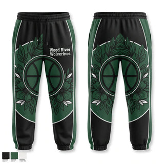Sweatpants, Wood River Wolverines, Women's Basketball, Teamtime, Team time, sublimation, custom sports apparel, team uniforms, spirit wear, spiritwear, sports uniforms, custom shirts, team store, custom team store, fundraiser sports, apparel fundraiser