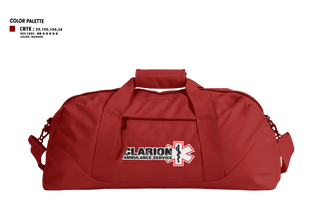 Duffle Bag, Clarion Ambulance Service, EMS/EMT, Teamtime, Team time, sublimation, custom sports apparel, team uniforms, spirit wear, spiritwear, sports uniforms, custom shirts, team store, custom team store, fundraiser sports, apparel fundraiser
