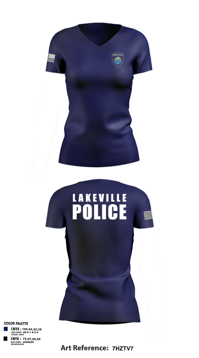Lakeville Police Department 60717822 Women's Short Sleeve V-neck Shirt - 6