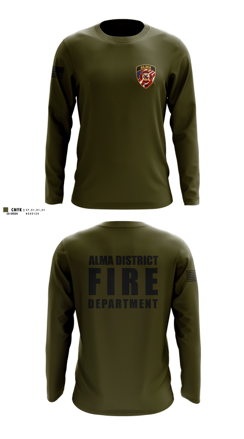 Long Sleeve Performance Shirt, Alma District Fire Department, Fire Department, Teamtime, Team time, sublimation, custom sports apparel, team uniforms, spirit wear, spiritwear, sports uniforms, custom shirts, team store, custom team store, fundraiser sports, apparel fundraiser