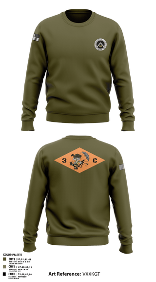 Crew Neck Sweatshirt, 3rd Platoon, CCo, 1-508th PIR, , Teamtime, Team time, sublimation, custom sports apparel, team uniforms, spirit wear, spiritwear, sports uniforms, custom shirts, team store, custom team store, fundraiser sports, apparel fundraiser