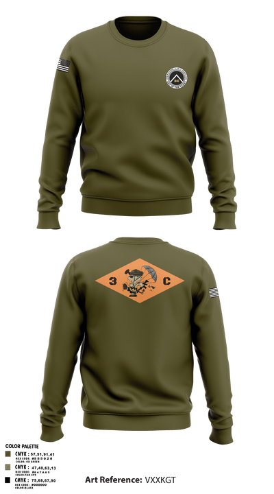 3rd Platoon, CCo, 1-508th PIR 77513198 Crew Neck Sweatshirt - 11
