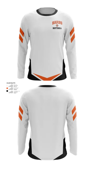 Long Sleeve Performance Shirt, DeKalb Barbs, Softball, Teamtime, Team time, sublimation, custom sports apparel, team uniforms, spirit wear, spiritwear, sports uniforms, custom shirts, team store, custom team store, fundraiser sports, apparel fundraiser
